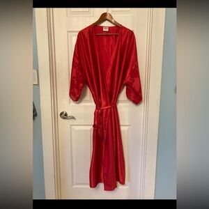Just My Size Red Women's Belted Robe